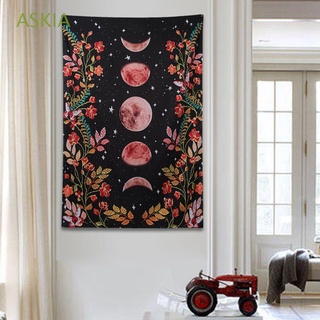 askia decoración del hogar tapiz estampado hippie manta de pared de fondo tela arte impresión estrellada luna cielo alfombra colgante de pared