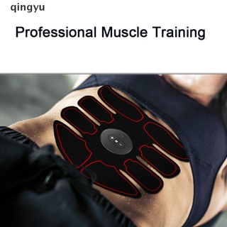 [qingyu] Estimulador muscular/ejercicio Abdominal/adelgazante eléctrico/máquina de entrenamiento de Abdomen caliente