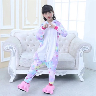 Unicornio Onesie franela pijamas niños niñas pijamas ropa de dormir niño Baju Tidur (3)