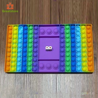 ❤big pop it juego fidget juguete arco iris tablero de ajedrez push burbuja popper fidget juguetes sensoriales para padre-hijo tiempo juego interactivo juguete x4Ao