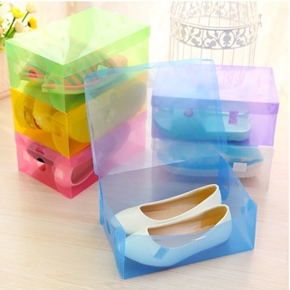 yaochengg - organizador de zapatos de plástico transparente, 5 x cajas plegables