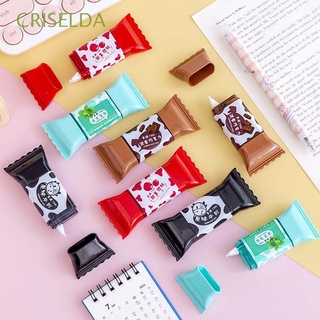 criselda kawaii candy cinta correctora lindo corrector suministros de corrección de color degradado oficina suministros escolares moda niños regalo estudiante forma caramelo alteración cinta