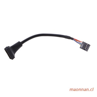 maonn USB 2.0 9 Pines Carcasa Macho A 3.0 20 Placa Base Hembra Cable Adaptador
