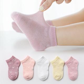 5 pares de calcetines para niños primavera y verano de malla fina transpirable niño niñas bebé barco calcetines