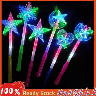 Ntp brillante colorido de cinco puntas estrella Flash palo de luz concierto animado juguete luminoso