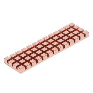 Disipador de calor de cobre puro enfriador de calor disipador térmico adhesivo conductivo para M.2 NGFF 2280 PCI-E NVME SSD 70x20MM espesor /2/3/4 mm