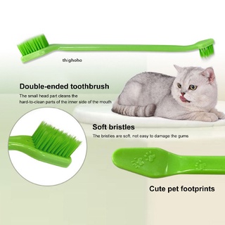 thighoho - juego de 6 cepillos de dientes para mascotas, cepillo de dientes para perros y dedos, gatos, cuidado de los dientes