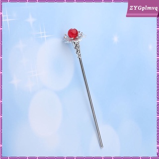 Retro Chinese Petunia Flower Hair Stick, Bride's Chignon Pin White