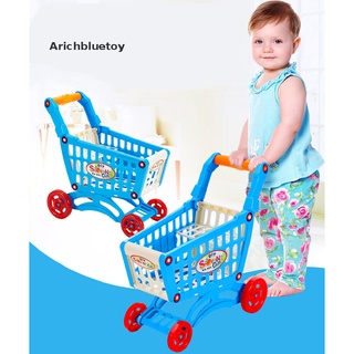 (arichbluetoy) niños mini carrito de la compra pretender juego de comestibles tienda supermercado carrito en venta