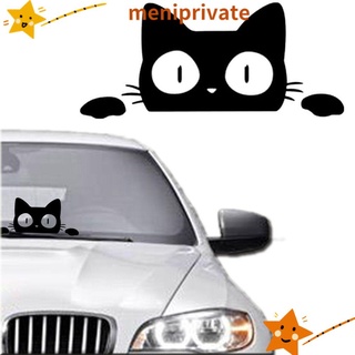 MENIPRIVATE Car Door Window Car Sticker Bumper Vinyl Vehicle Decal Car Styling 14CM*6.2CM Funny Decoration Surprise Cat Peeking/Multicolor