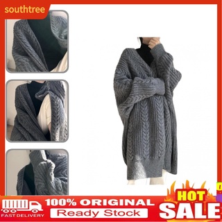 sou- Warm Women Jacket Quick Dry Winter Sweater Coat Knitted for Daily Wear