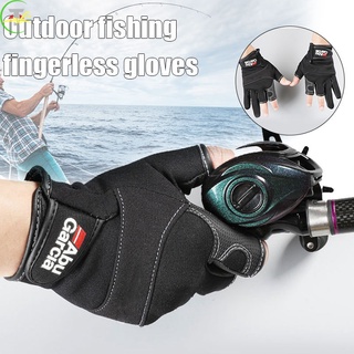 Tg guantes de pesca de tres dedos de alta calidad telas confort antideslizante pesca al aire libre sin dedos guantes 1 par (1)
