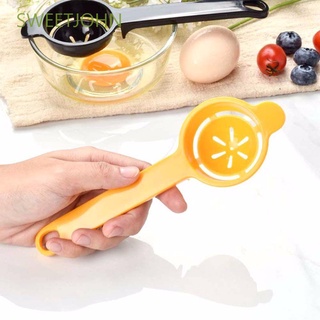 Sweetjohn separador de huevos de plástico de mango largo de cocina Gadget yema divisor creativo filtro hogar Durable herramienta de hornear/Multicolor