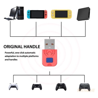 Con adaptador de controlador inalámbrico USB Gamepad receptor soporte Bluetooth Compatible con Joystick convertidor Compatible con interruptor/PS5/PS4/-xBox