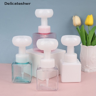 [delicateshwr] dispensador de jabón líquido cuadrado de 250 ml en forma de flor de espuma de espuma bomba vacía botella caliente