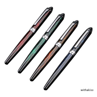 withakiss Luxury Colorful Lines Fountain Pen Business Student 0.38mm Fine Nib Calligraphy School Office Supplies Writing Tool