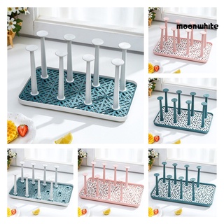 【KT】Dust-proof Cup Drying Rack Multifunctional Plastic Draining Glass Cup Holder Stand Home Decoration