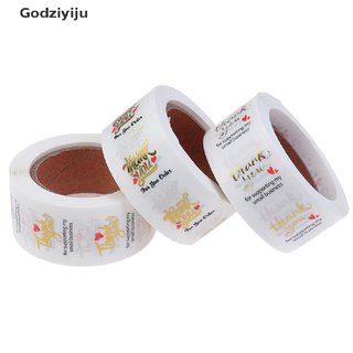 Godziyiju 500 unids/rollo pegatinas hechas a mano para álbum de recortes para agradecimiento pegatinas sello etiquetas Gq MY