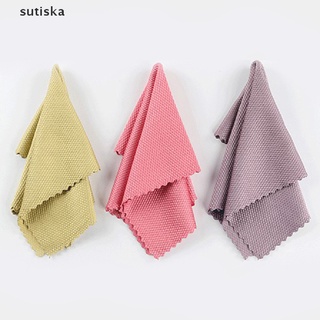 Sutiska 2Pcs Kitchen Anti-Grease Wiping Rags Fish Scale Wipe Cloth Cleaning Dish Towel CL