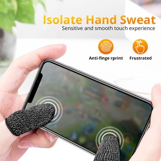 2 piezas de teléfono juegos a prueba de sudor guantes de dedo pulgares cubierta de dedo antideslizante cuna manga para PUBG pantall