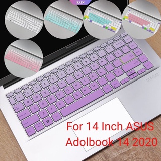 Cubierta de teclado Asus Vivobook 14 S14 K413E A413E M413I M433I S433EA S433FL 14 `` Pulgadas Protector de computadora portátil Etiqueta de silicona suave-RAIN