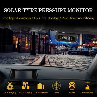 Sistema de Monitor de presión de neumáticos COU USB Solar TPMS con 4 sensores externos (5)