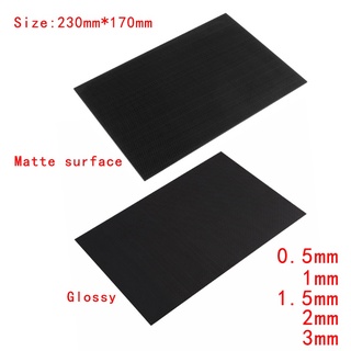 JE New 100% Real glossy Carbon Fiber Plate Panel Sheet 3K Plain Weave 230×170×0.5mm