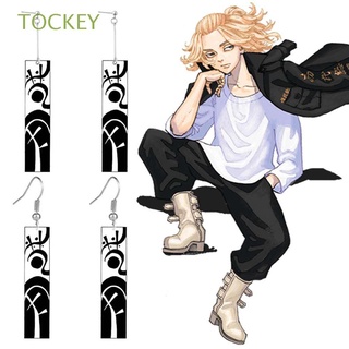 TOCKEY Men Dangle Earrings Unisex Drop Earrings Tokyo Revengers Earring Anime Pendant Earrings Hanafuda Mitani Takashi Izana Kurokawa Cosplay Jewelry Accessories Acrylic Ear Clip