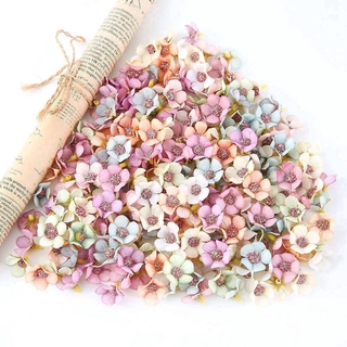 50 pzs mini flores artificiales multicolores de margarita/decoración de flores artificiales de seda