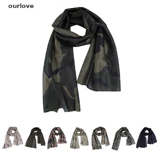 [ourlove] bufanda militar táctica camuflaje de malla transpirable diadema bufanda de malla hombres [ourlove]