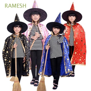 ramesh tapas halloween capa bruja mostrar disfraces cosplay capa capa sombrero conjuntos de estrellas capa disfraces niños rendimiento rendimiento disfraces multicolor