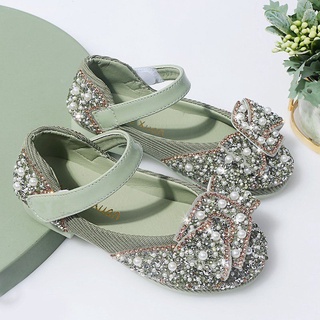 Zapatos de cuero para niñas2021Otoño nuevo Diamante de imitación de los zapatos de princesa de los niños de moda coreana suave inferior bebé bombas zapatos de rendimiento (7)