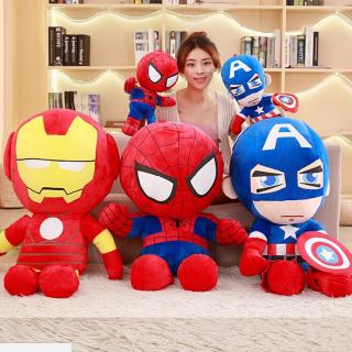 50cm marvel vengadores serie capitán américa iron man spiderman juguetes de peluche suave juguetes de bebé muñeca