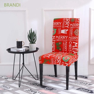 BRANDI - funda de asiento para comedor, decoración del hogar, respaldo alto, Protector de silla, 4 unidades, extraíble, lavable, navidad