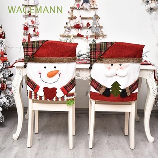 wagemann fundas de silla elástica alce decoración de navidad silla cubierta de asiento silla respaldo elástico vacaciones santa claus muñeco de nieve fundas suministros de cocina