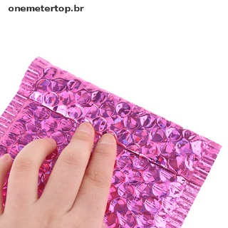 [onepertop] 10 pzs sobres De burbuja De Poli Laser Rosa con relleno De mensajes (Br)