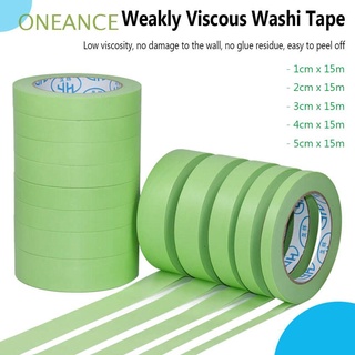 ONEANCE 15M High Quality Weak Viscous DIY Decoration Latex Paint Separation Masking Tape Wall Art No Trace Indoor Outdoor Adhesive Washi Tape