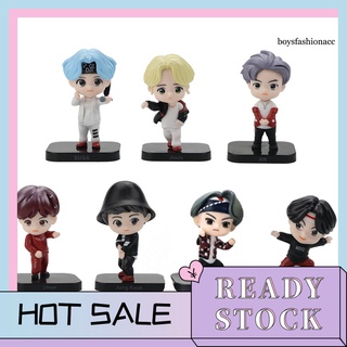 【Ready Stock】BBE--7Pcs/Set BTS Bangton Boys Figurine Mini Model Doll Miniature Toy Decoration