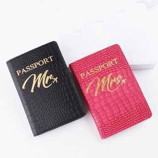 lu cocodrilo patrón de cuero pu pasaporte cubre titular de la tarjeta de crédito protector caso (1)