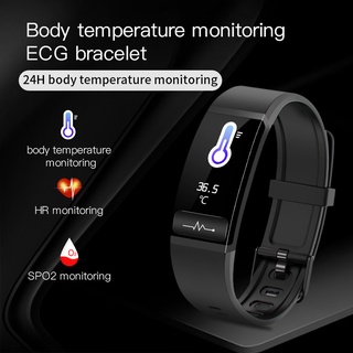 Smart Bracelet Body Temperature Phone Message Reminder Step Count Keep Fit Bracelet