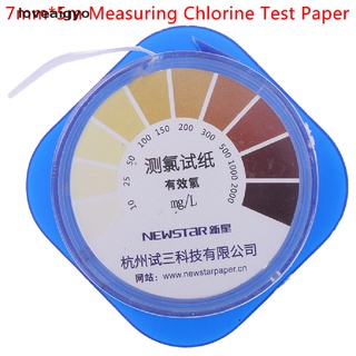 Loveaigyo 1Roll Chlorine Test Paper Strips Range 10-2000mg/lppm Color Chart Cleaning Water CL