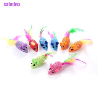 [sahnbvx] 10 unids/set lindo colorido mascota gato juguete gato gato juguetes mascotas juguetes ratón juguetes mascotas suministros