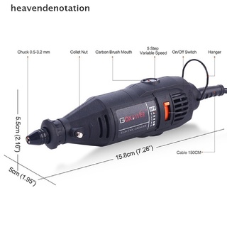 [heavendenotation] mini taladro eléctrico amoladora rotativa diy taladro pulido con 6/130pcs accesorios