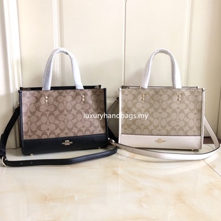Coach 1955 pure authentic lady classic logo lona DEMPSEY CARRYALL Tote bag (1)