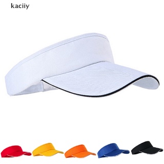 kaciiy ajustable unisex hombres mujeres llano sol visera deporte golf tenis transpirable gorra sombrero cl