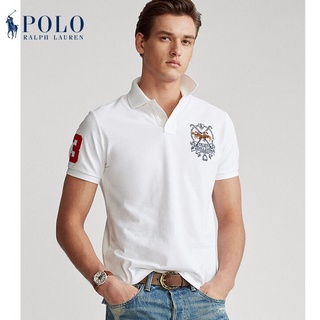 American Polo Ralph Lauren War Horse Embroidered Business Casual Short Sleeve Polo Shirt Men's Top Slim Short T Lapel Men's
