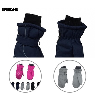 Igreeshu adorables guantes de esquí ajustables impermeables para niños/hebilla Anti-pérdida para exteriores
