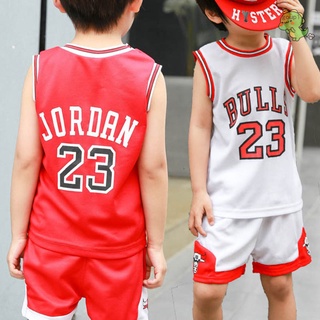 Kids Children 2Pcs Letters Printing Sleeveless Tops+Short Sports Basketball Suit