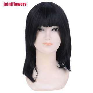 jtcl corto bob pelucas negro peluca para las mujeres con flequillos recta peluca sintética natural jtt
