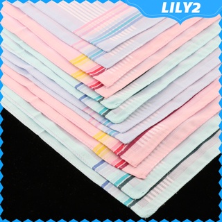 (Lily2) 12 pañuelos 100% algodón orgánico Para hombre y mujer U0026